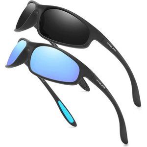 2 Polarized Sports Sunglasses For Men Cycling Driving Fishing 100% UV Protection